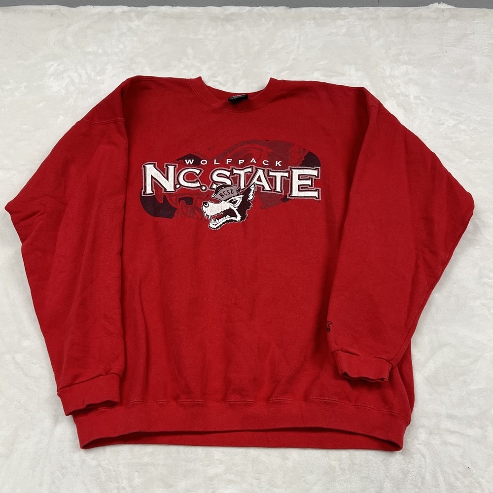 NC State Wolfpack Sweatshirt Mens XL Red Graphic Pullover NCAA Collegiate